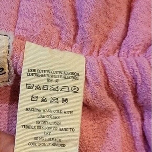 Jens Pirate Booty For Free People Pink Tie Back Puff Sleeve Crop Top See Descrip - Picture 6 of 10